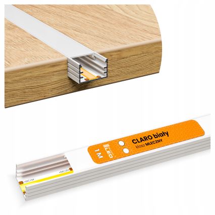 Įleidžiamas profilis LED juostoms, 1 m, baltas