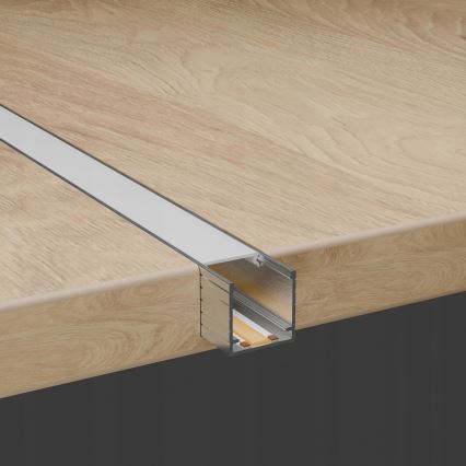 Įleidžiamas profilis LED juostoms, 1 m, baltas
