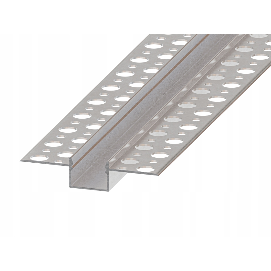 Įleidžiamas profilis LED juostoms 1 m sidabrinis/baltas