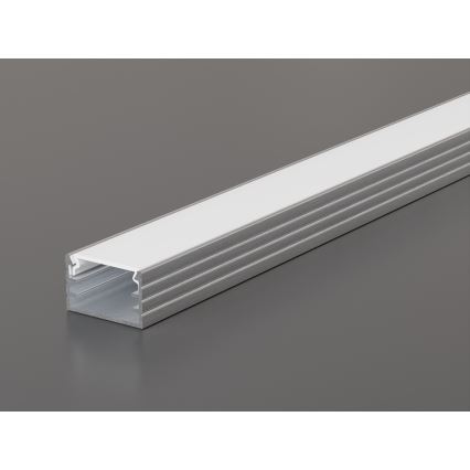 Įleidžiamas profilis LED juostoms, 1 m, sidabrinis/baltas