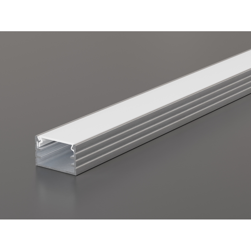 Įleidžiamas profilis LED juostoms, 1 m, sidabrinis/baltas
