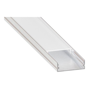Įleidžiamas profilis LED juostoms 1 m sidabrinis/baltas
