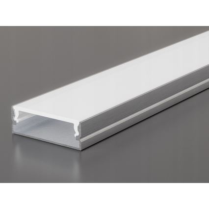 Įleidžiamas profilis LED juostoms 1 m sidabrinis/baltas