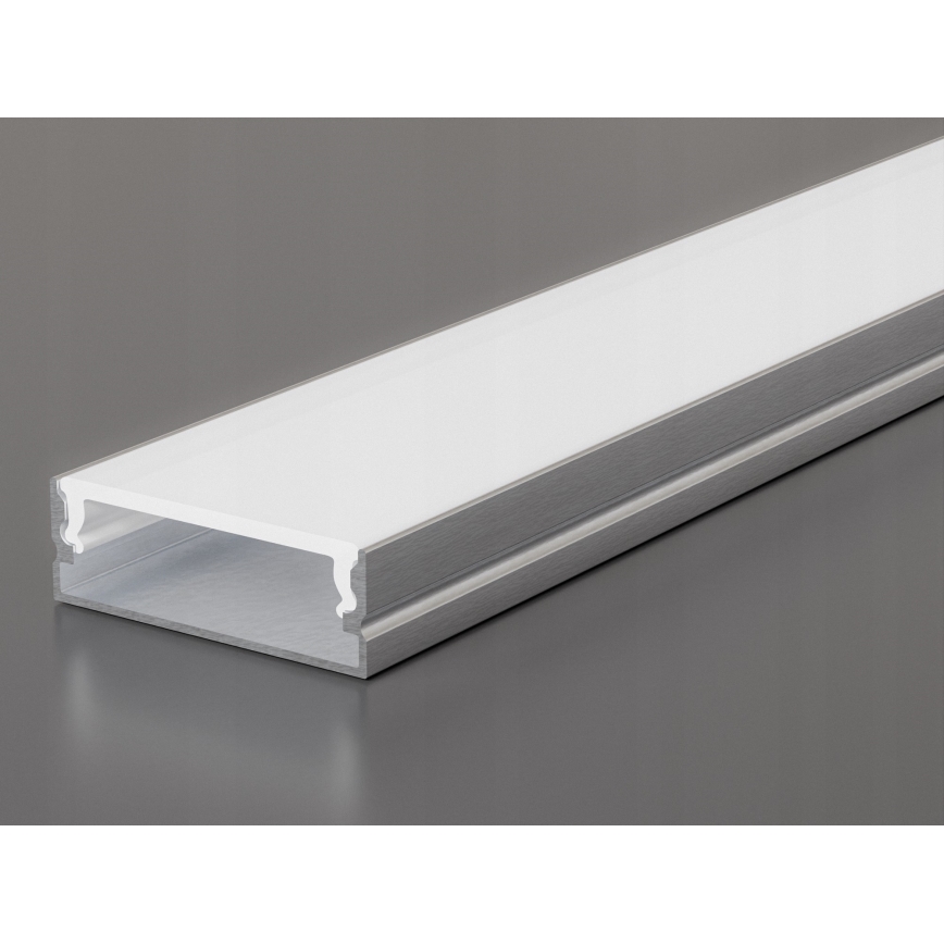 Įleidžiamas profilis LED juostoms 1 m sidabrinis/baltas