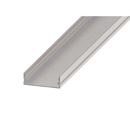 Įleidžiamas profilis LED juostoms 1 m sidabrinis/baltas