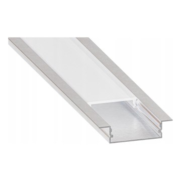 Įleidžiamas profilis LED juostoms 1 m sidabrinis/baltas