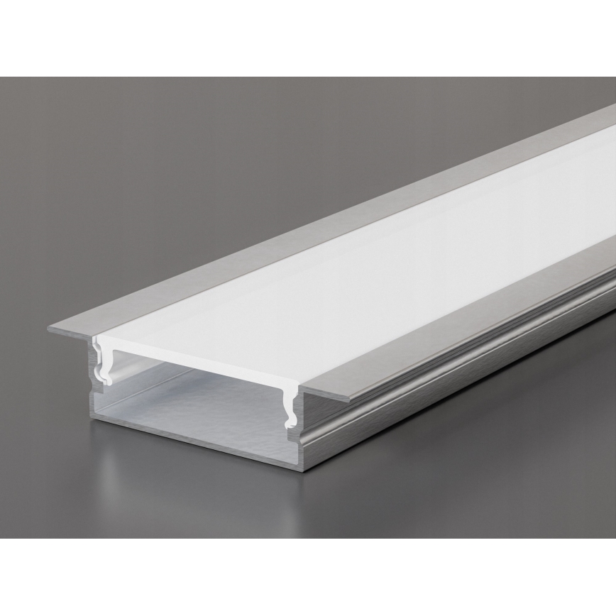 Įleidžiamas profilis LED juostoms 1 m sidabrinis/baltas