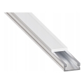 Įleidžiamas profilis LED juostoms, 1 m, sidabrinis/baltas
