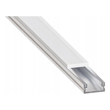 Įleidžiamas profilis LED juostoms, 1 m, sidabrinis/baltas