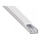 Įleidžiamas profilis LED juostoms, 1 m, sidabrinis/baltas