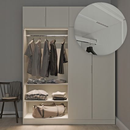 Įleidžiamas profilis LED juostoms, 1 m, sidabrinis/baltas