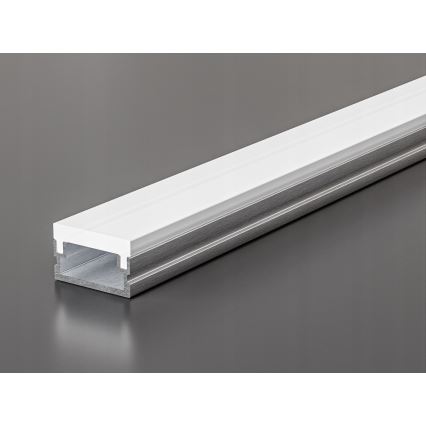 Įleidžiamas profilis LED juostoms, 1 m, sidabrinis/baltas