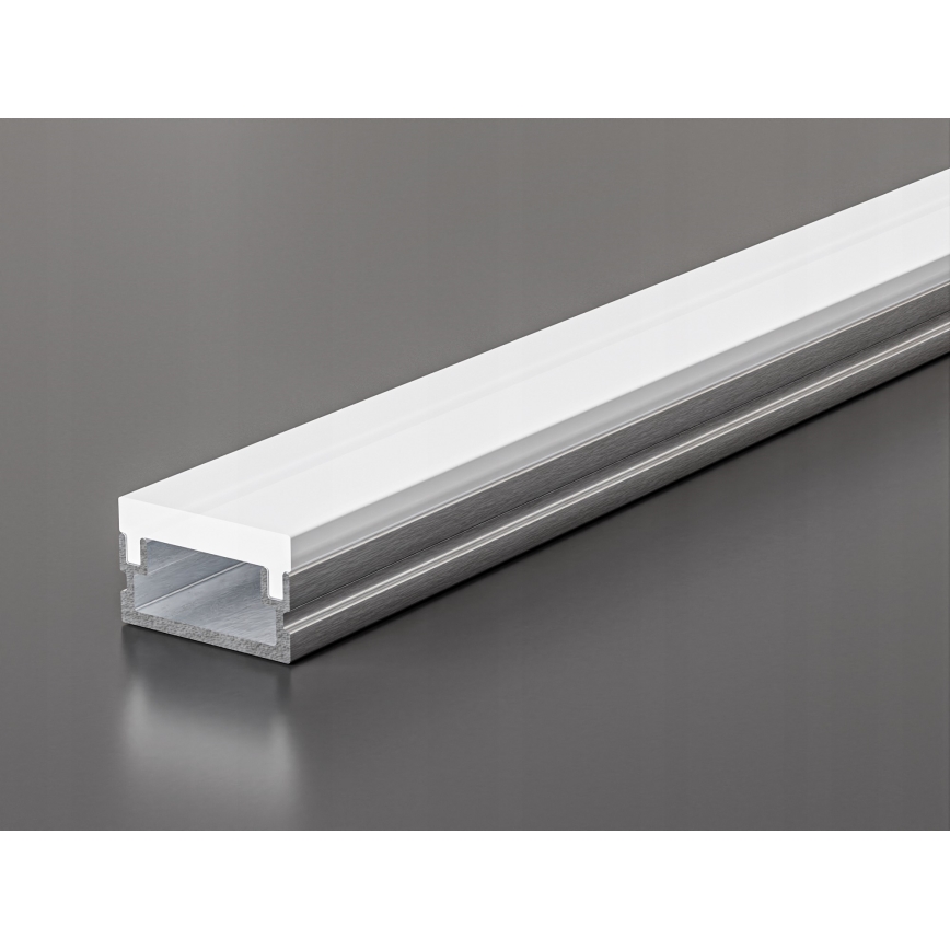 Įleidžiamas profilis LED juostoms, 1 m, sidabrinis/baltas