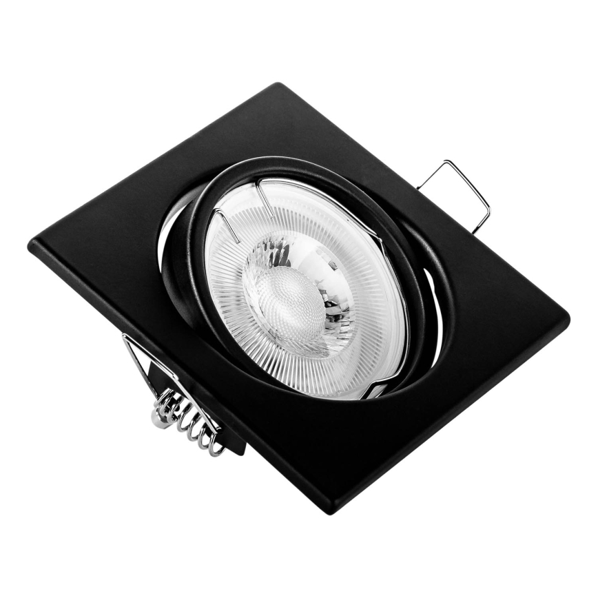 Įleidžiamas šviestuvas 1xGU10/MR16/10W/230V 9x9 cm juodas