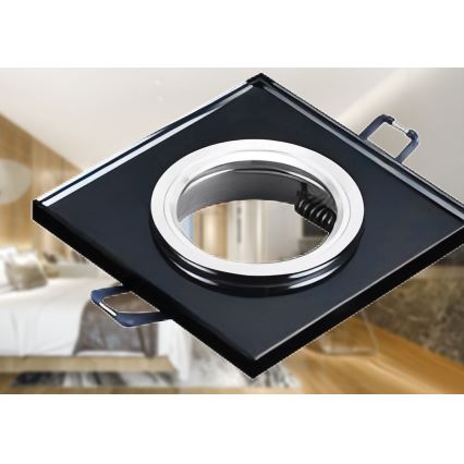 Įleidžiamas šviestuvas 1xGU10/MR16/10W/230V 9x9 cm juodas