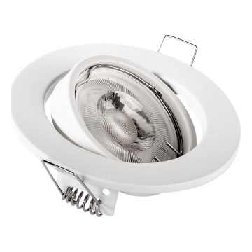 Įleidžiamas šviestuvas 1xGU10/MR16/10W/230V, skersmuo 9 cm, baltas