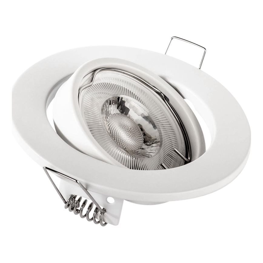 Įleidžiamas šviestuvas 1xGU10/MR16/10W/230V, skersmuo 9 cm, baltas