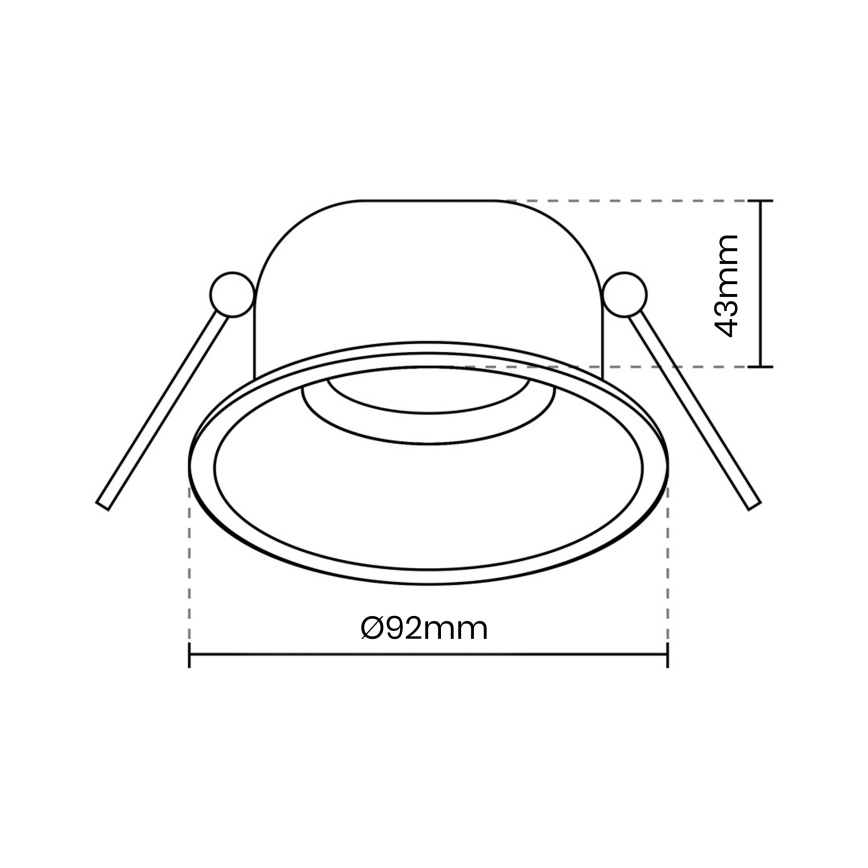 Įleidžiamas šviestuvas EYE 1xGU10/25W/230V apvalus juodas