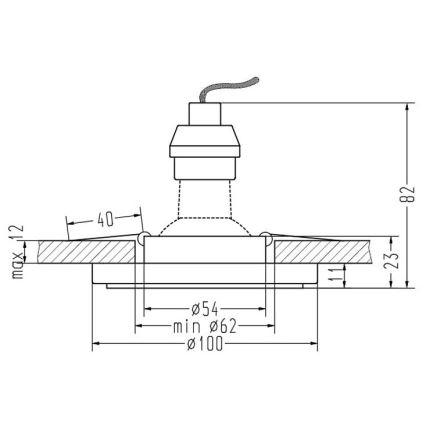 Įleidžiamas šviestuvas EYE 1xGU10/35W/230V