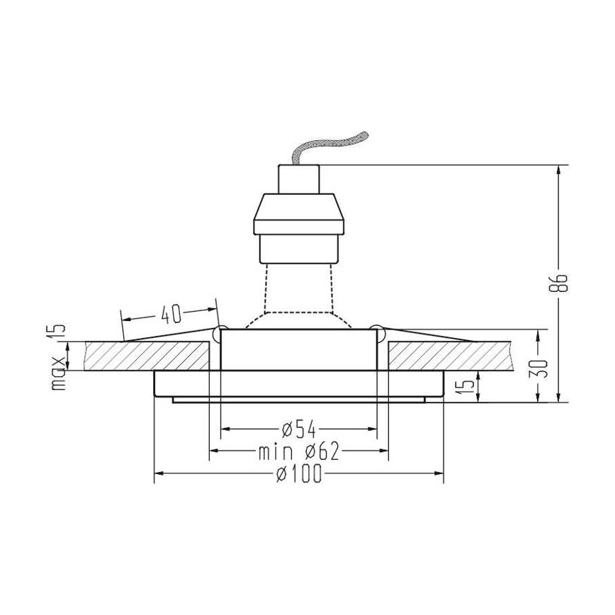 Įleidžiamas šviestuvas EYE 1xGU10/35W/230V