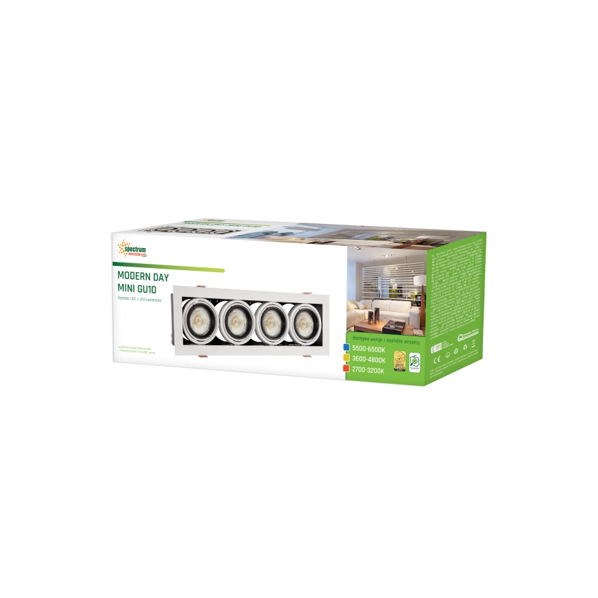 įleidžiamas šviestuvas MODERN DAY MINI 4xGU10/10W/230V