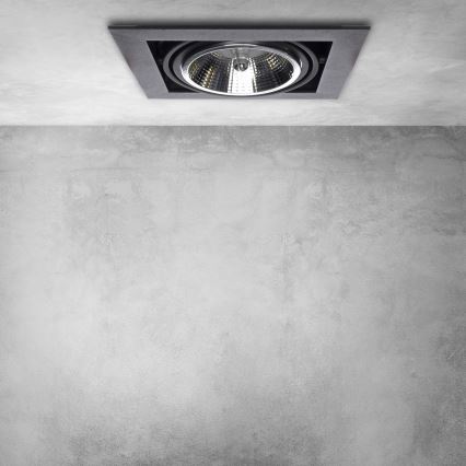 Įleidžiamas šviestuvas PLAZA AR111 1xGU10/12W/230V juoda