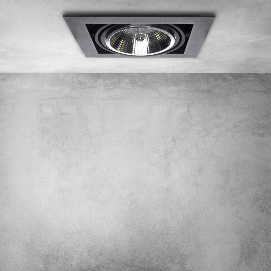 Įleidžiamas šviestuvas PLAZA AR111 1xGU10/12W/230V juoda