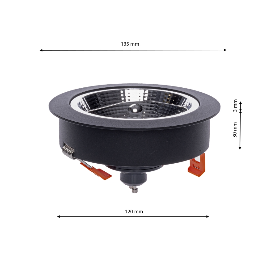 Įleidžiamas šviestuvas REDONDO 1xAR111 - GU10/25W/230V