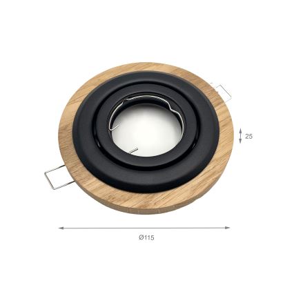 Įleidžiamas šviestuvas TOBBY 1xG9/20W/230V diametras 11,5 cm ąžuolas/juoda