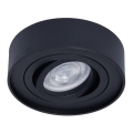 Įleidžiamas taškinis šviestuvas NUSA 1xGU5,3/MR16/50W/12V apvalus juodos spalvos
