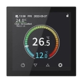 Įleidžiamas termostatas 230 V, juodas, su Wi-Fi (Tuya)
