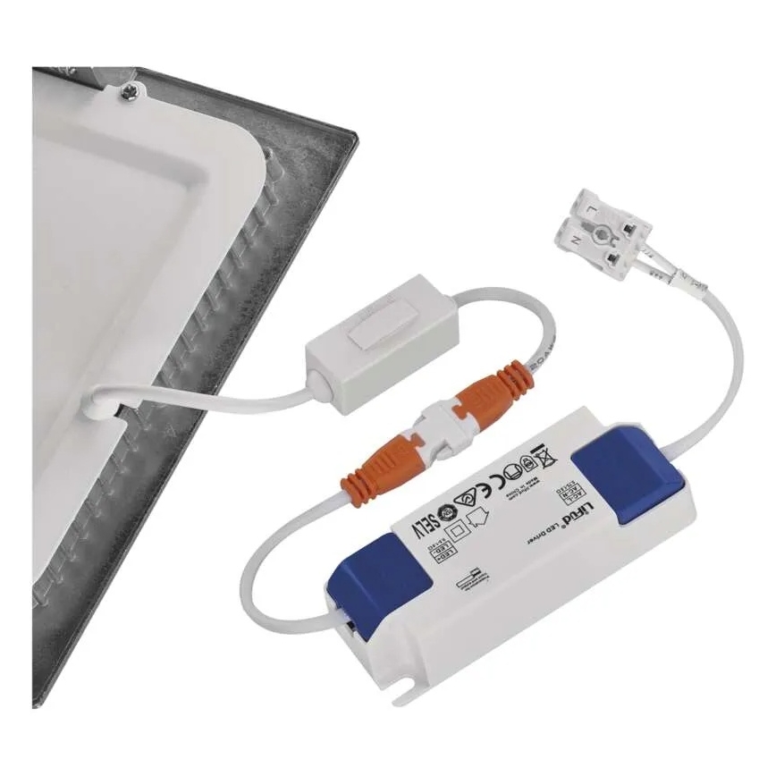 Įleidžiamasis LED šviestuvas NEXXO LED/18W/230V 3000/3500/4000K sidabro spalvos 22,5x22,5 cm