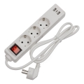 Ilginamasis laidas su jungikliu 3 lizdai+2xUSB-A+1xUSB-C 1,5m SCHUKO baltas