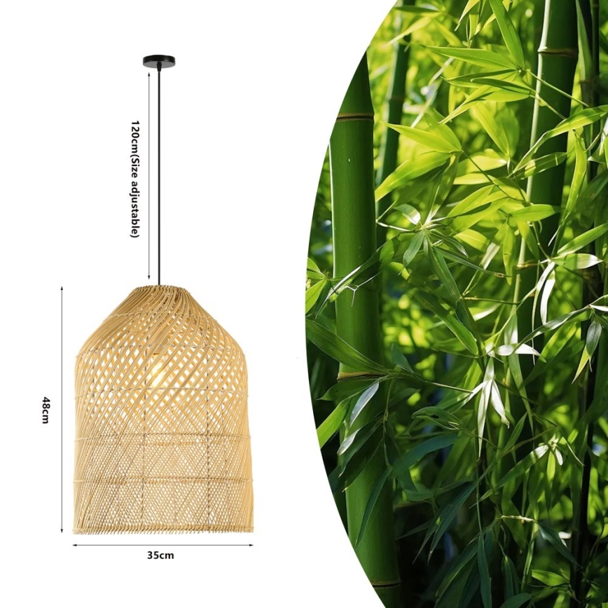 Pakabinamas sietynas PELO 1xE27/40W/230V diametras 35 cm rotangas
