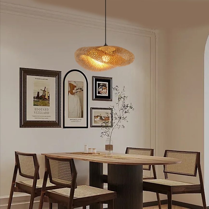Pakabinamas sietynas HILO 1xE27/40W/230V diametras 60 cm bambukas