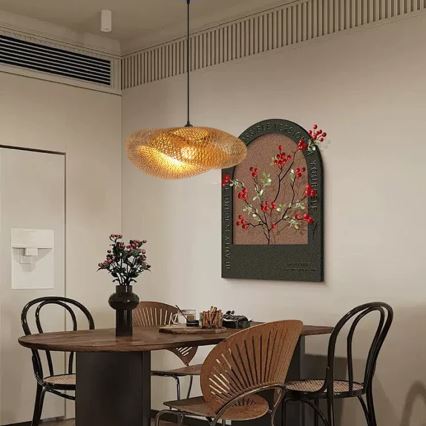 Pakabinamas sietynas HILO 1xE27/40W/230V diametras 60 cm bambukas