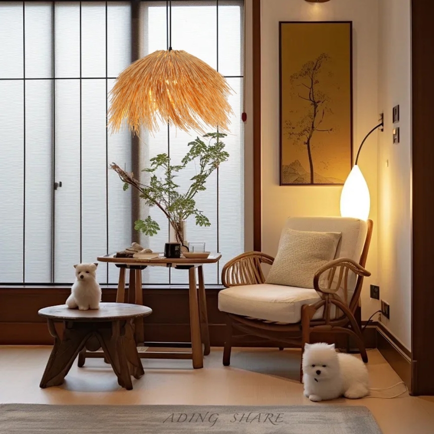 Pakabinamas sietynas NATURALEZA 1xE27/40W/230V diametras 55 cm rotangas