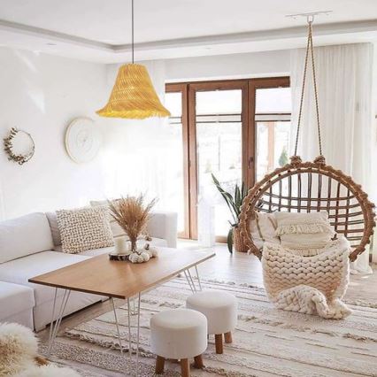 Pakabinamas sietynas NATURALEZA 1xE27/40W/230V diametras 45 cm rotangas