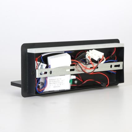 Immax 08287L - LED Sieninis prožektorius su lentyna, USB prievadu ir belaidžiu įkrovimu Be PREPARE LED/3W/230V + LED/3W juoda