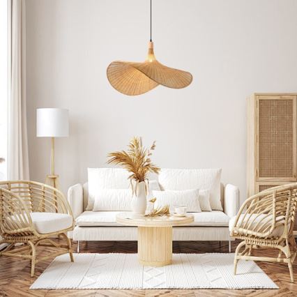 Immax 08290L - Pakabinamas sietynas SOMBRERO 1xE27/40W/230V diametras 80 cm rotangas