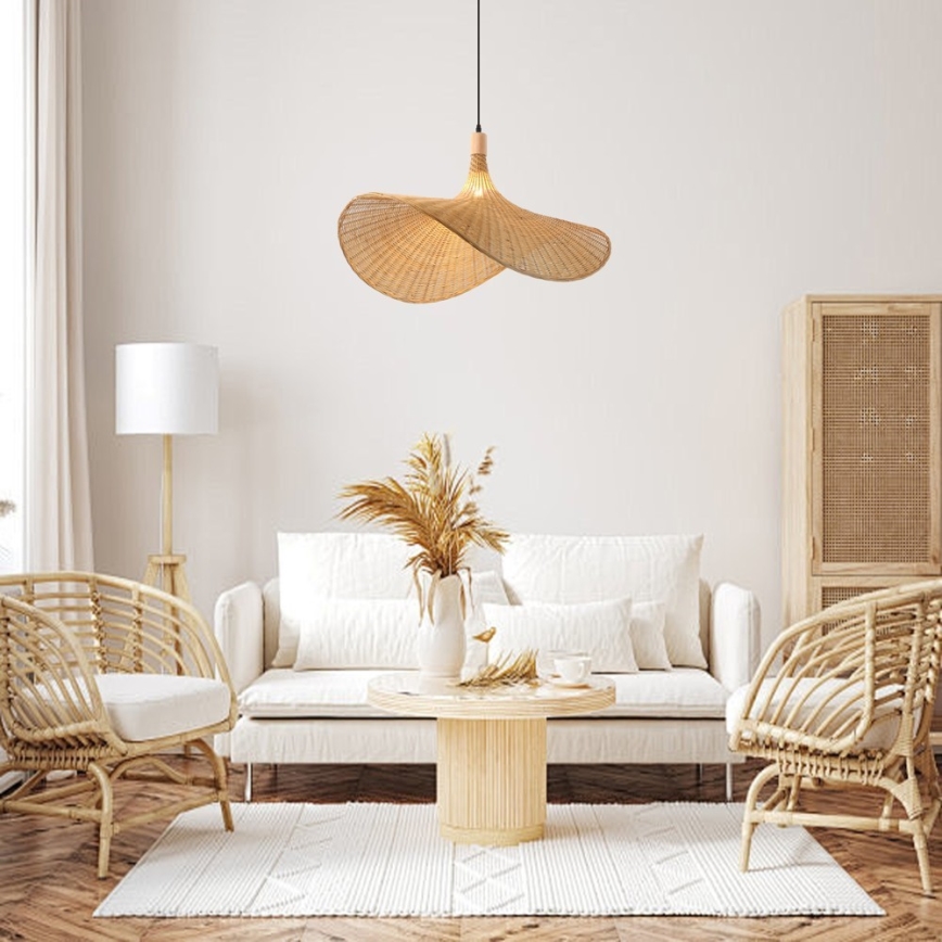 Immax 08290L - Pakabinamas sietynas SOMBRERO 1xE27/40W/230V diametras 80 cm rotangas