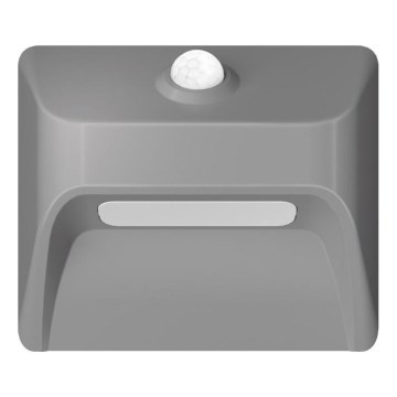 Immax 08309L - LED įkraunamas laiptų šviestuvas su jutikliu STEP LIGHT LED/0,3W/3,7V 2200 mAh IP53 pilkas