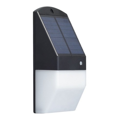 Immax 08436L - Saulės energija įkraunamas LED sieninis šviestuvas su jutikliu LED/1,2W/3,2V IP65