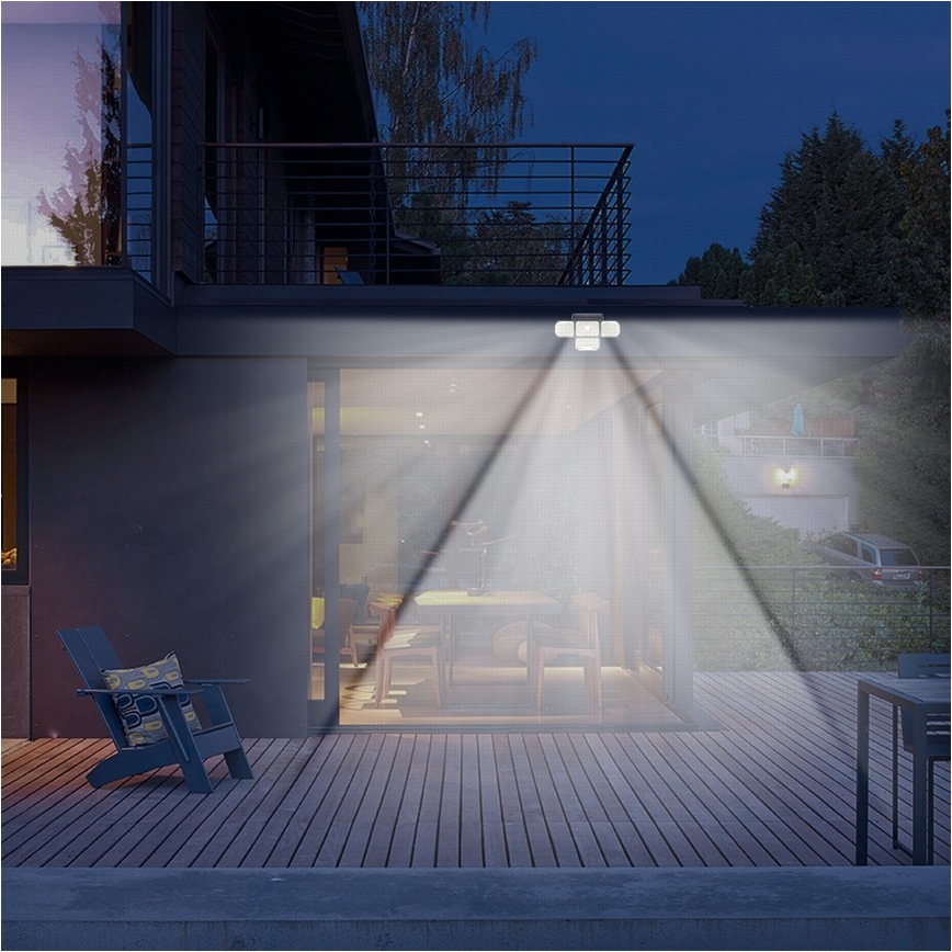 LED saulės energijos sieninis šviestuvas su jutikliu LED/5W/5,5V IP65