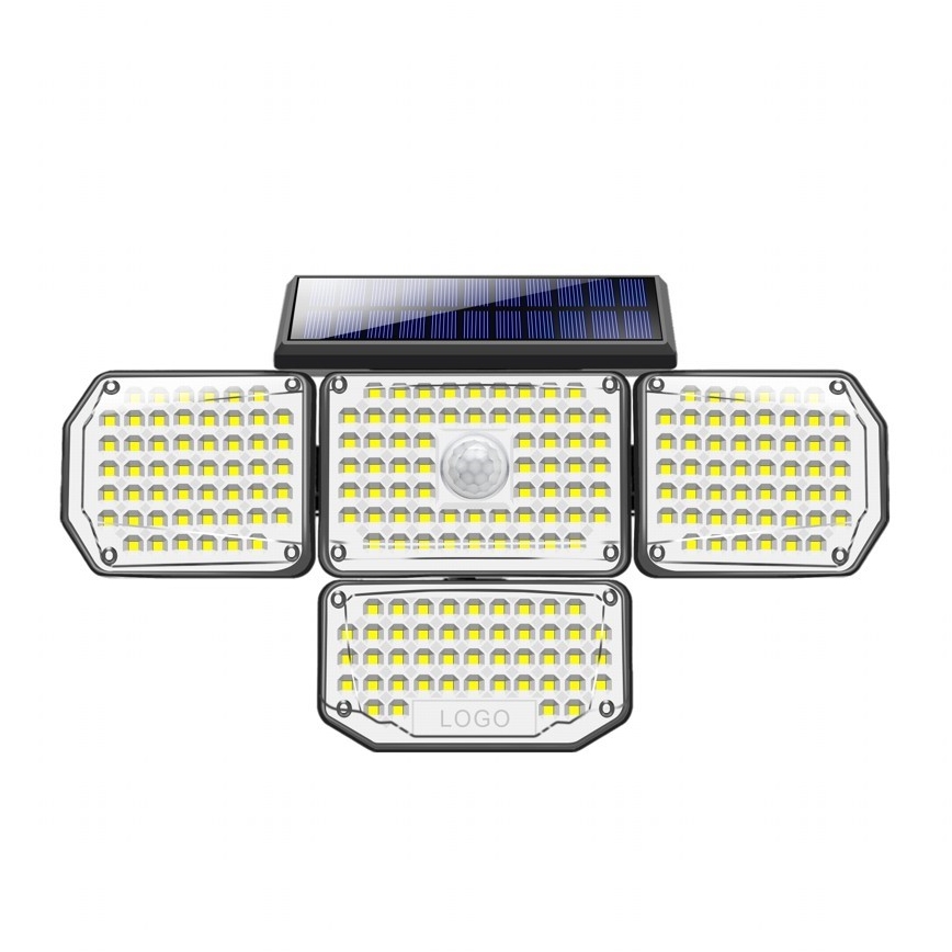 LED saulės energijos sieninis šviestuvas su jutikliu LED/5W/5,5V IP65