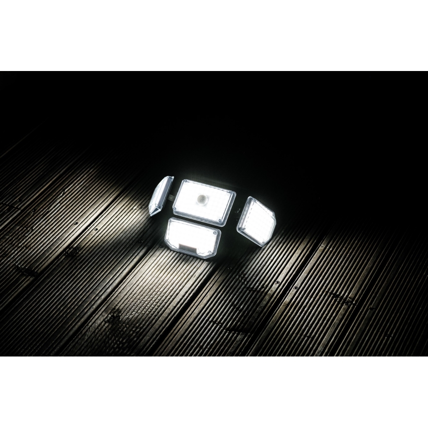 LED saulės energijos sieninis šviestuvas su jutikliu LED/5W/5,5V IP65