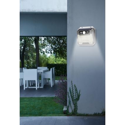 LED saulės energijos sieninis šviestuvas su jutikliu LED/3W/5,5V IP65