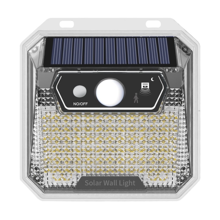 LED saulės energijos sieninis šviestuvas su jutikliu LED/3W/5,5V IP65