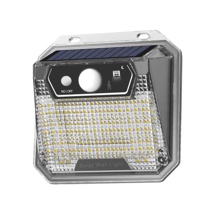 LED saulės energijos sieninis šviestuvas su jutikliu LED/3W/5,5V IP65