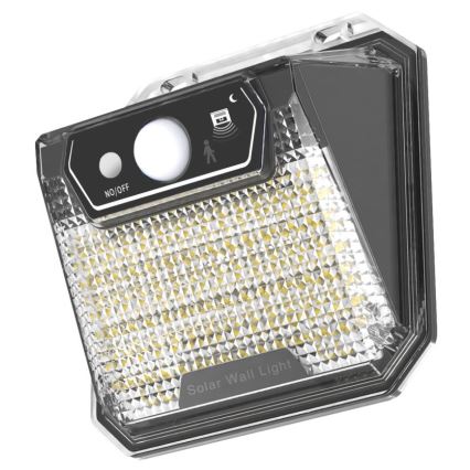LED saulės energijos sieninis šviestuvas su jutikliu LED/3W/5,5V IP65